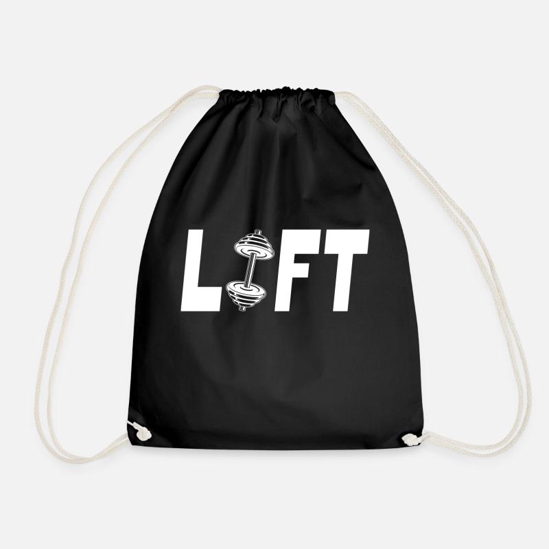 Lift Workout Lovers Trendy - Drawstring Bag - black