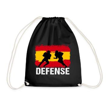 American Football Spanien Defense - Turnbeutel - Schwarz - Vorne