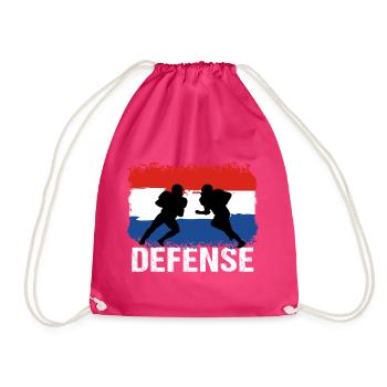 American Football Niederlande Defense - Turnbeutel - Fuchsia - Vorne
