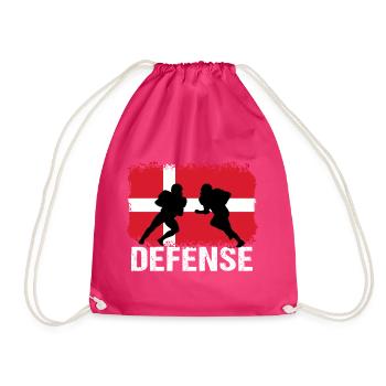 American Football Dänemark Defense - Turnbeutel - Fuchsia - Vorne