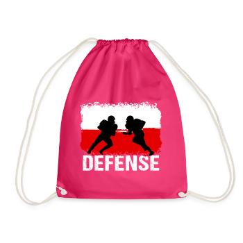 American Football Polen Defense - Turnbeutel - Fuchsia - Vorne