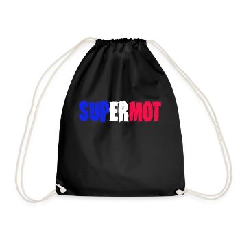 Supermot Logo Bleu Blanc Rouge - Sac de sport léger - noir - Devant