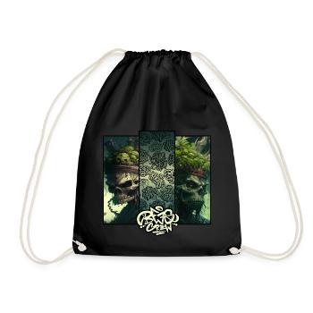 SKULLS PNG MIDDLE BEES 2023 WHITE SHIRT - Drawstring Bag - black - Front