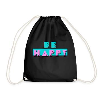 Sois heureux - Sac de sport léger - noir - Devant