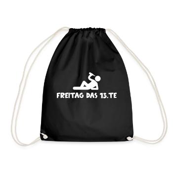 Lustiger Spruch Witzig Humor Geschenkidee - Turnbeutel - Schwarz - Vorne