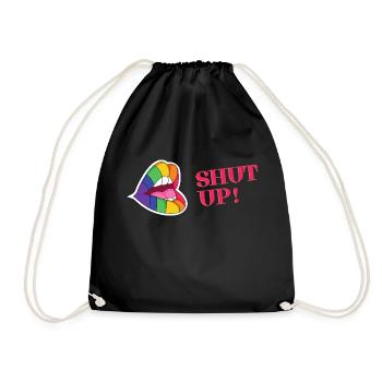 Shut up - Turnbeutel - Schwarz - Vorne