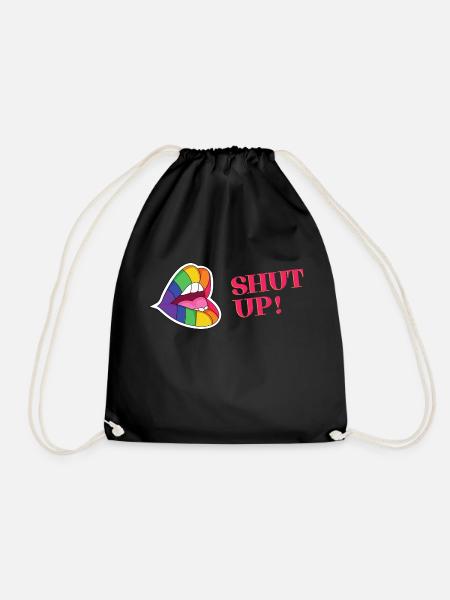 Shut up - Turnbeutel - Schwarz
