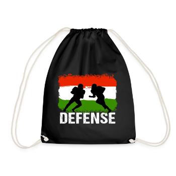 Football américain Hongrie Défense - Sac de sport léger - noir - Devant