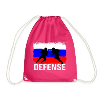 American Football Russland Defense - Turnbeutel - Fuchsia - Vorne