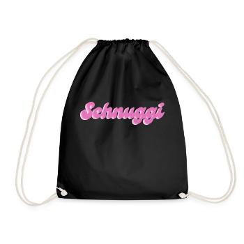 Schnuggi in pink - Drawstring Bag - black - Front