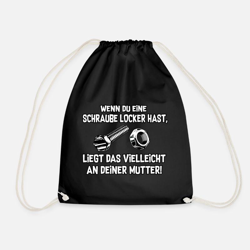 Schraube locker - Turnbeutel - Schwarz