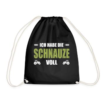 Ich Habe Die Schnauze Voll Landwirt Demo Protest - Turnbeutel - Schwarz - Vorne