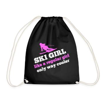 Fille de ski - Sac de sport léger - noir - Devant