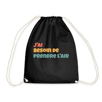 prendre l air - Sac de sport léger - noir - Devant