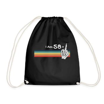 Je n’ai pas 59 ans, j’ai 58 ans et je n’ai pas le crâne du majeur - Sac de sport léger - noir - Devant
