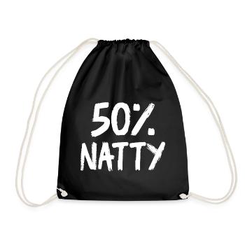 50% Natty - Drawstring Bag - black - Front