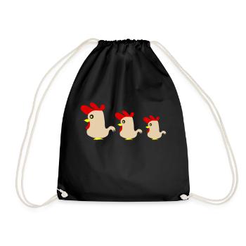 Poulets - Sac de sport léger - noir - Devant