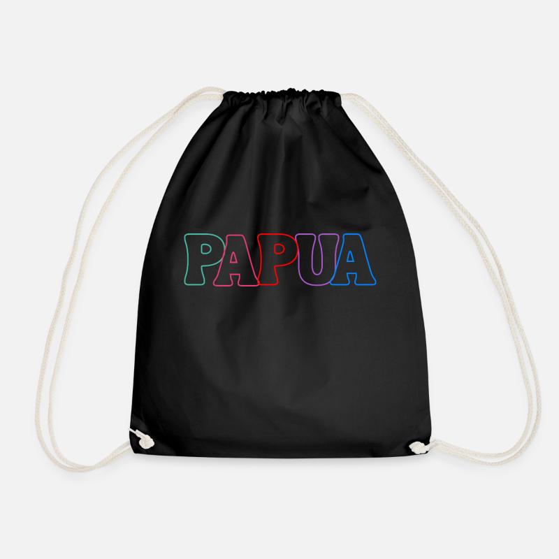 Papua Indonesia - Drawstring Bag - black