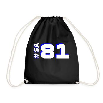 SA81 - Drawstring Bag - black - Front
