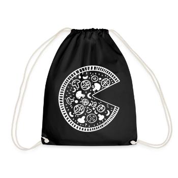 Pizza Liebe zum Valentinstag - Partnershirt 2/2 - Turnbeutel - Schwarz - Vorne