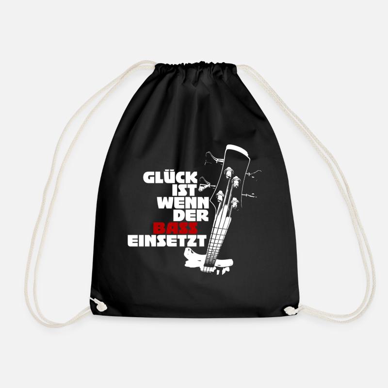 La chance est quand la basse commence (blanc) - Sac de sport léger - noir