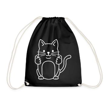 Chat Chat Chat - Sac de sport léger - noir - Devant