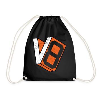 Conception de moteur V8 cylindres pour les fans de muscle car - Sac de sport léger - noir - Devant