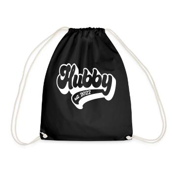 Hubby Est. 2022 - Future Husband, Engagement Party - Drawstring Bag - black - Front