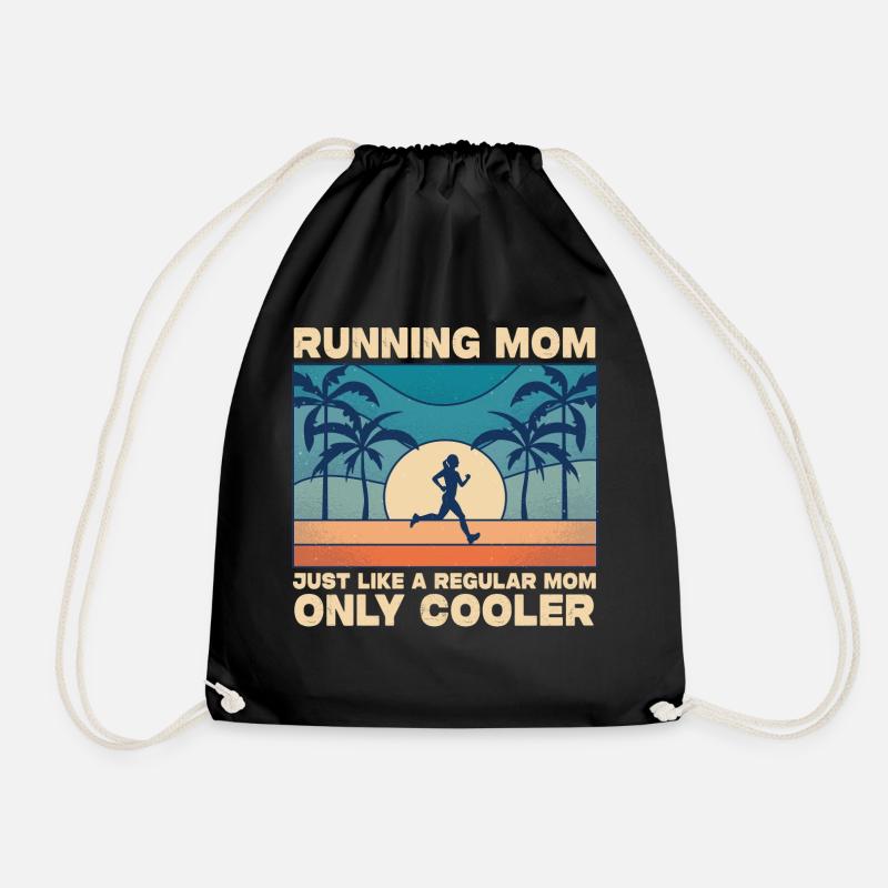 Running Mom Just Like A Regular Mom Only Cooler - Turnbeutel - Schwarz