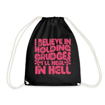 I believe in guilt that I feel in hell - Drawstring Bag - black - Front