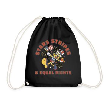 Land Of The Free Because Of The Brave - Drawstring Bag - black - Front
