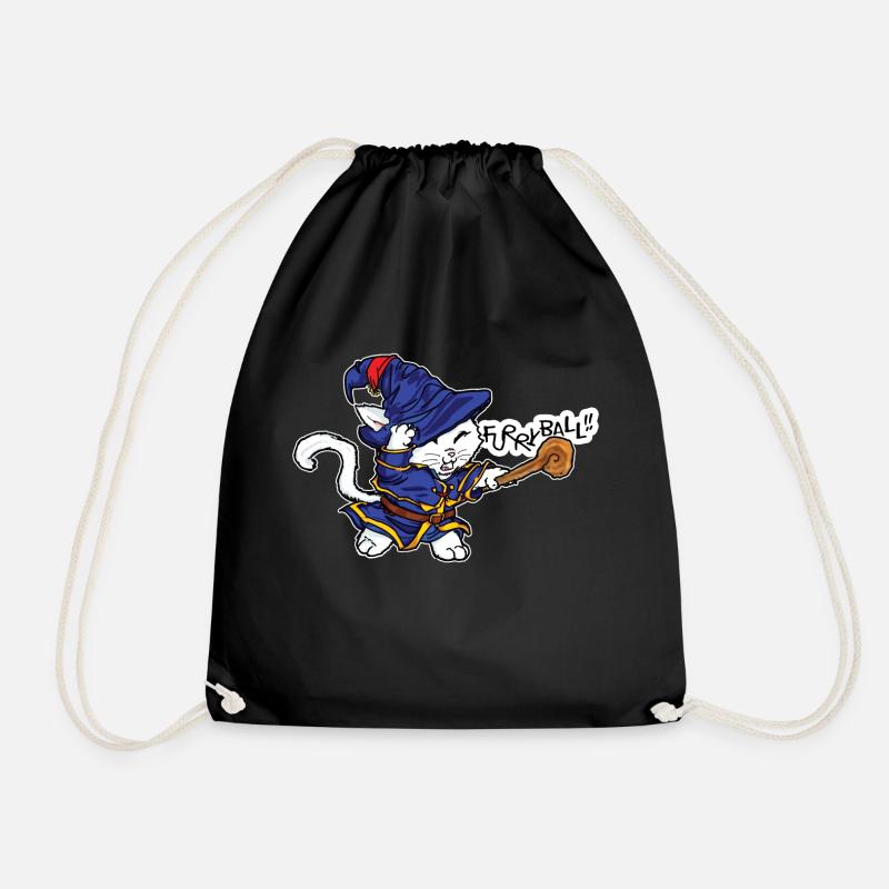 mignon chat sorcier sorcier sort fantaisie - Sac de sport léger - noir