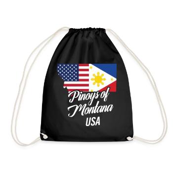Filipinos of Montana Design für stolze Fil-Ams - Turnbeutel - Schwarz - Vorne