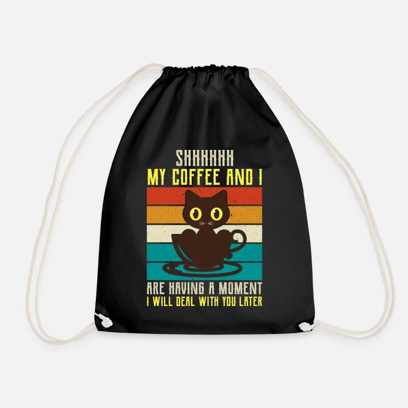 shhhhh my coffe- Kaffee Sprüche -Kaffee Geschenke - Turnbeutel - Schwarz