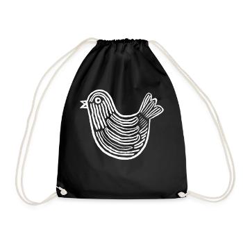 Pigeon pigeons pigeon gift pigeon fancier - Drawstring Bag - black - Front