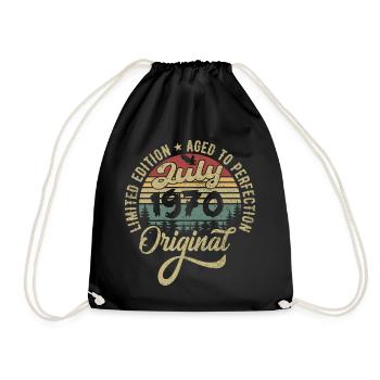 Anniversaire Juillet 1970 Juillet 1970 Juillet 1970 - Sac de sport léger - noir - Devant