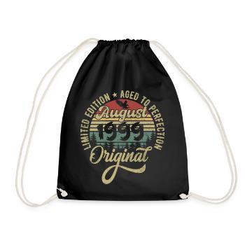 Août 1999 Cadeau d’anniversaire Août 1999 Août - Sac de sport léger - noir - Devant