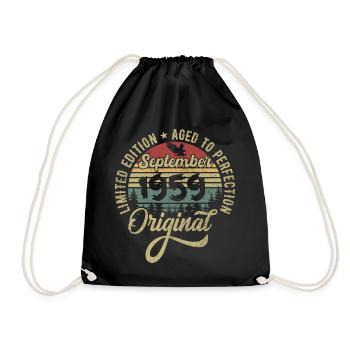 66th birthday September 1959 - 66 years old - Drawstring Bag - black - Front
