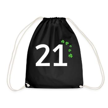 21 - Drawstring Bag - black - Front