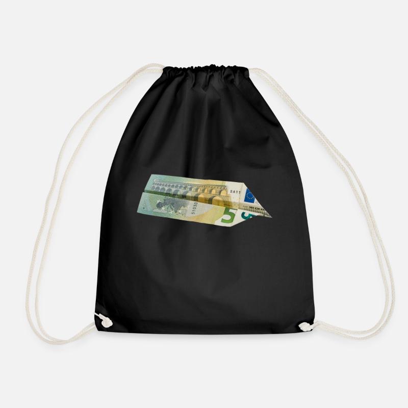 5-Euro-Schein - Turnbeutel - Schwarz