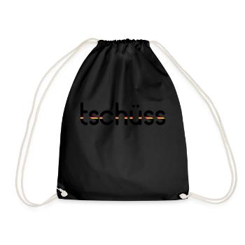 Tschüss - Customizable - Drawstring Bag - black - Front