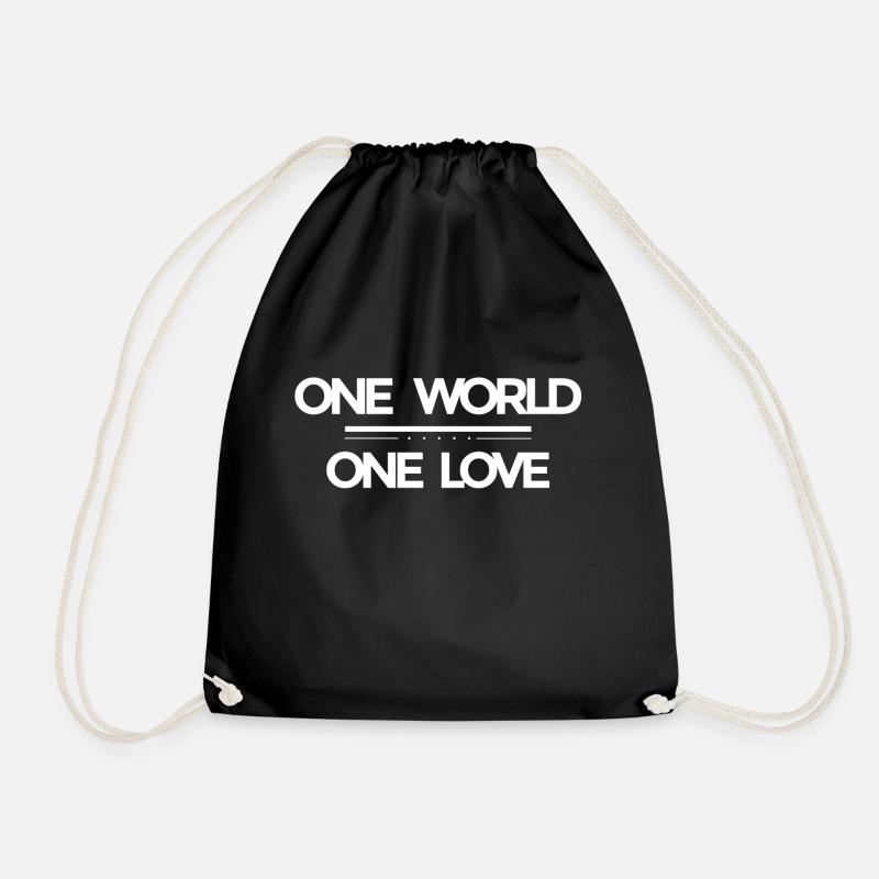 One World - One Love - Turnbeutel - Schwarz