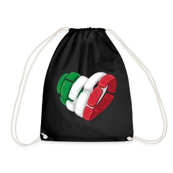 Ich Liebe Italien - Italienische Liebe - Turnbeutel - Schwarz - Vorne