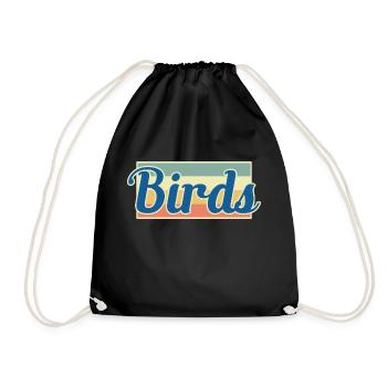 Oiseaux oiseaux - Sac de sport léger - noir - Devant