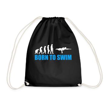 Born to Swim SChwimmer Evolution - Turnbeutel - Schwarz - Vorne
