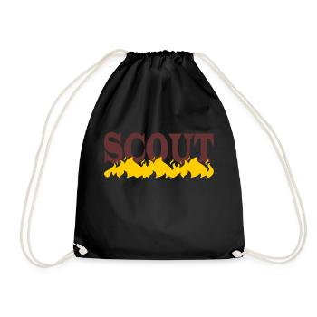 T-shirt scout • Scout Camp • Cadeau - Sac de sport léger - noir - Devant