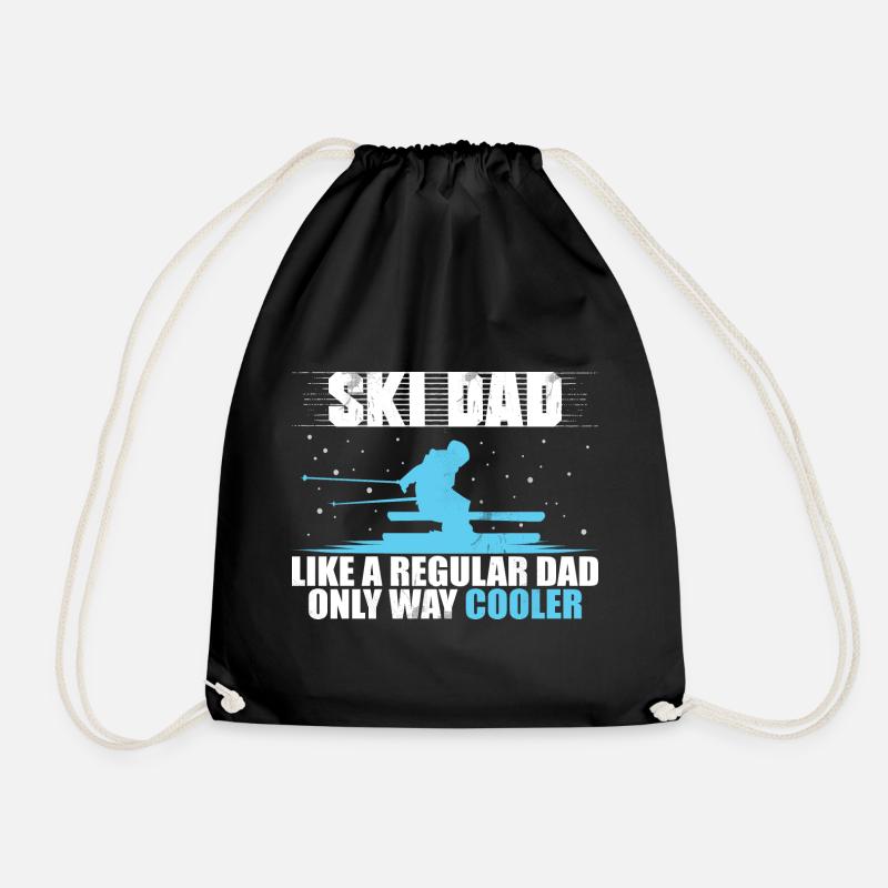 Funny Ski Dad - Skiing daddy vatertag geschenk - Turnbeutel - Schwarz