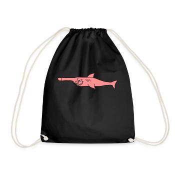Funny Penis Shark Fish - Sac de sport léger - noir - Devant