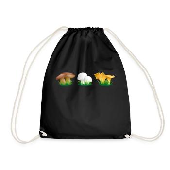 champignons - Sac de sport léger - noir - Devant