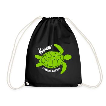 Turtle Hawaii Paradise Islands - Drawstring Bag - black - Front